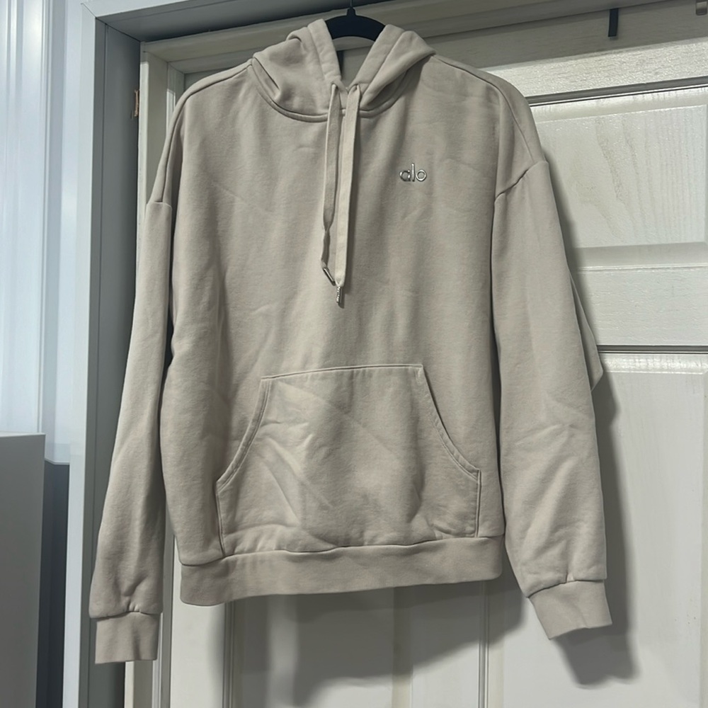 ALO Yoga Cream Hoodie Sweatshirt